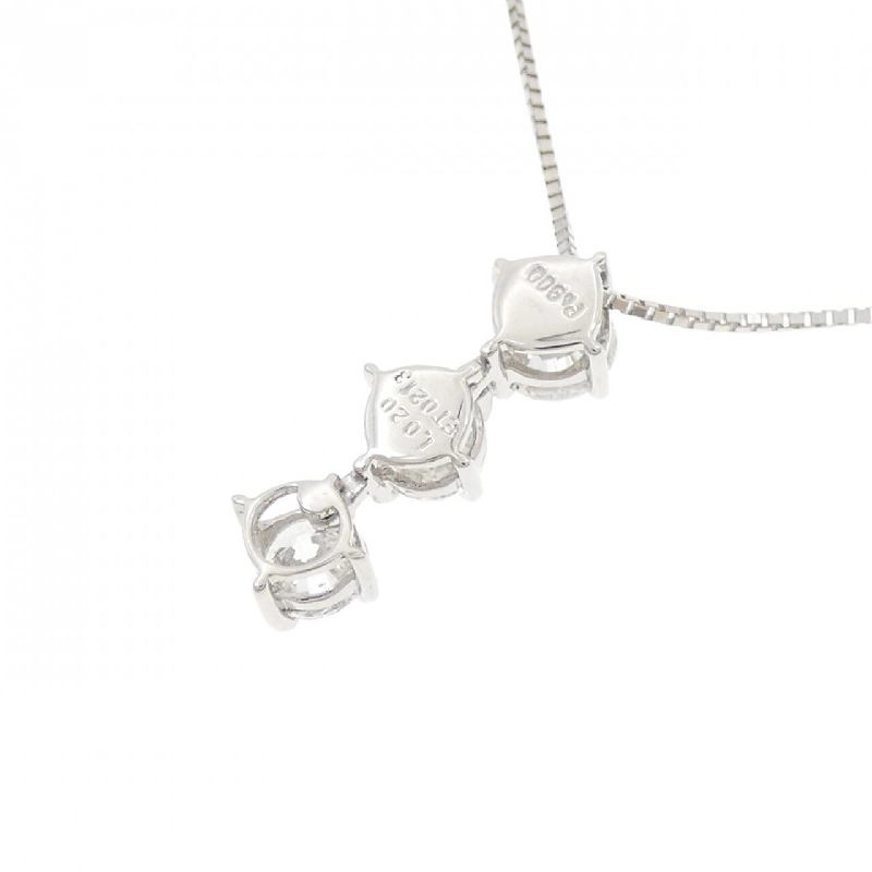 Dây chuyền kim cương ba viên PT900/PT850 1.020CT - Hàng hiệu Authentic 860306