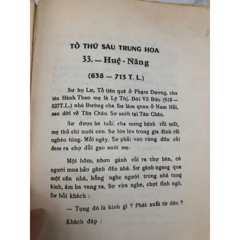 bản đặc biệt - Sử 33 Vị Tổ Thiền Tông Ấn Hoa – Hòa thượng Thích Thanh Từ biên soạn 1972 998482