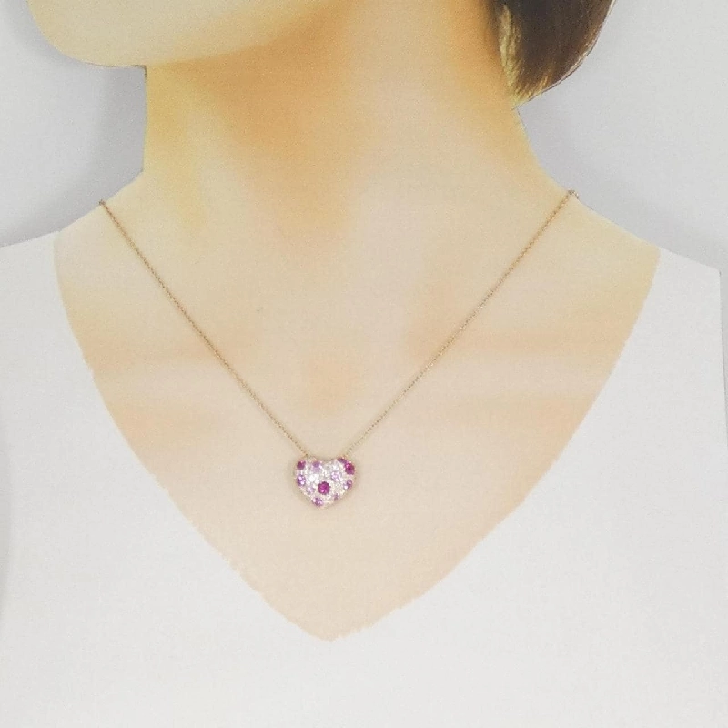 Ponte Vecchio Dây chuyền hình trái tim Sapphire 1.21CT - Hàng hiệu Chính hãng 840799