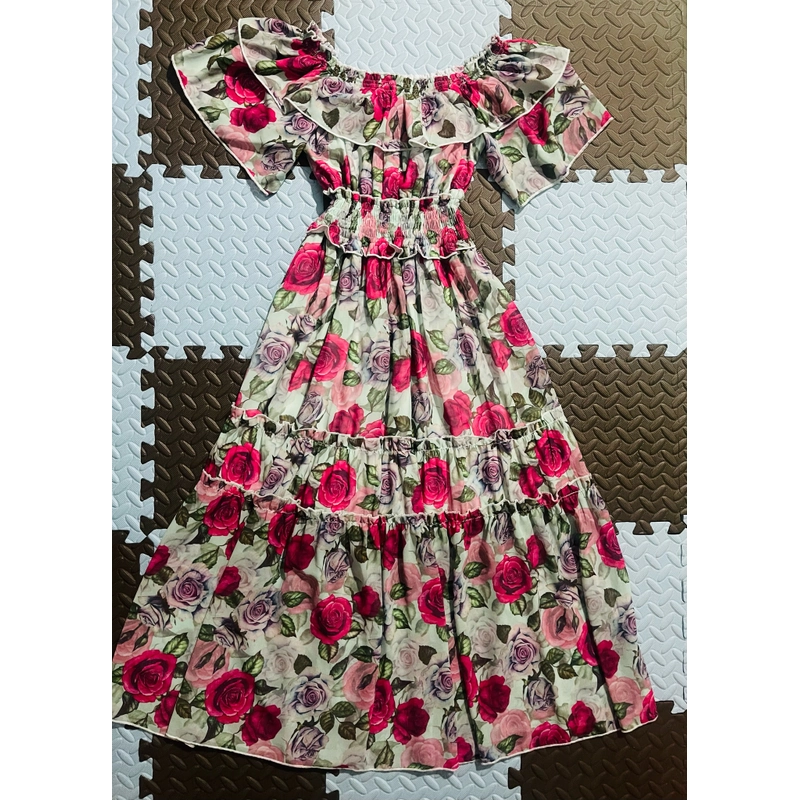 Váy maxi trễ vai đi biển 494807