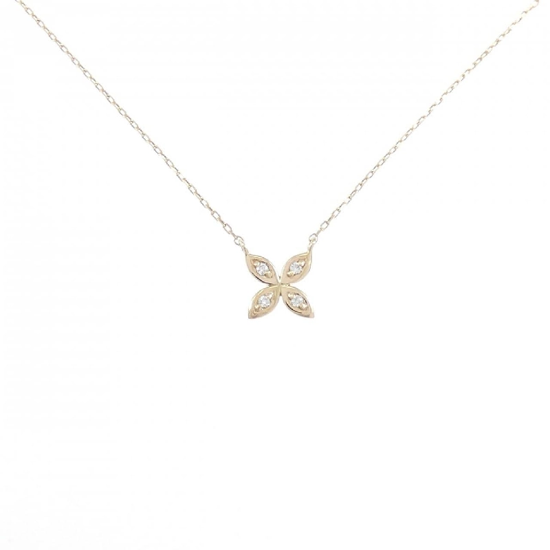 K10YG Hoa Nhài Kim Cương Dây Chuyền 0.01CT - Hàng hiệu Chính hãng 857854