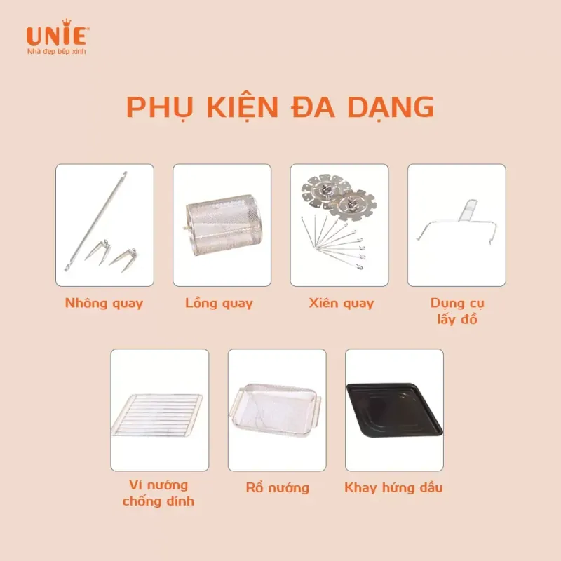 Nồi chiên không dầu UNIE SKY BLUE dung tích 14,5L 960283