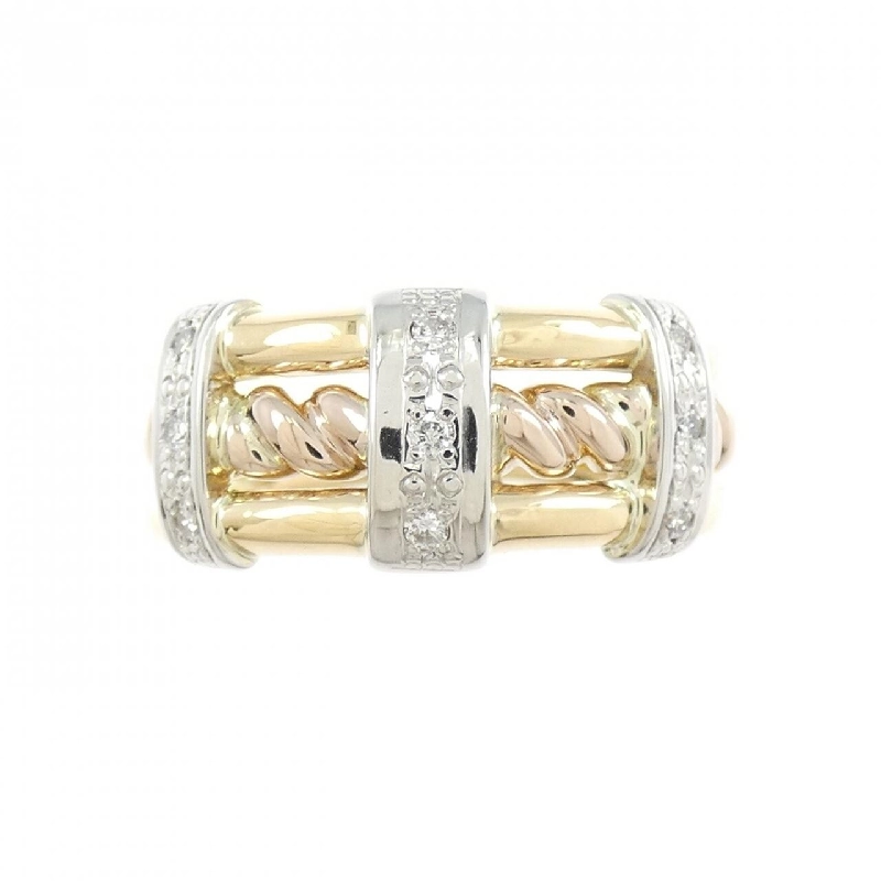 Nhẫn kim cương K18YG/PT900/K18PG 0.09CT 667839