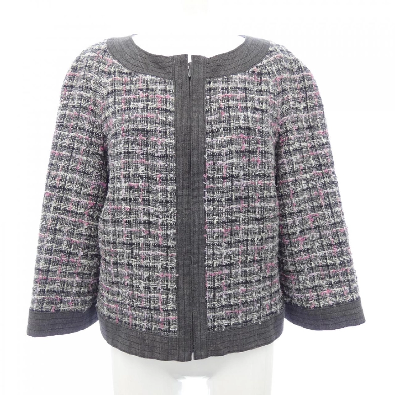 【Mã giảm giá】Áo khoác không cổ CHANEL 640920