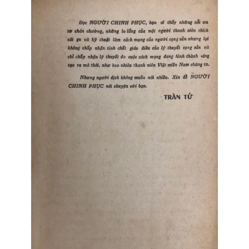 NGƯỜI CHINH PHỤC (Les Conquérants) - André Malraux - Trần Tử dịch - trước 1975 443094