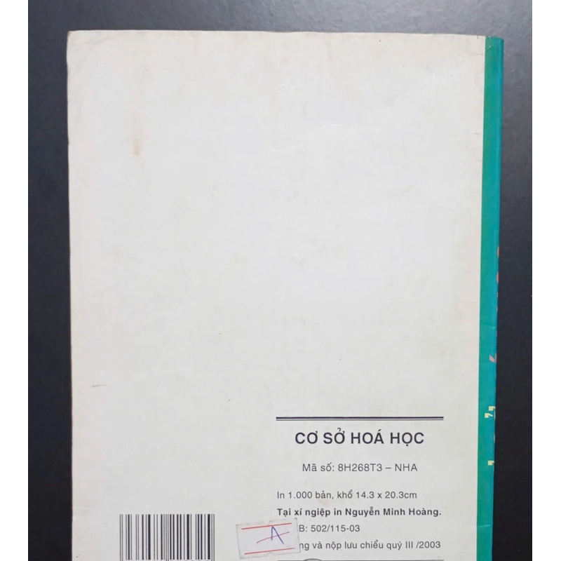 Cơ sở Hoá học 380305