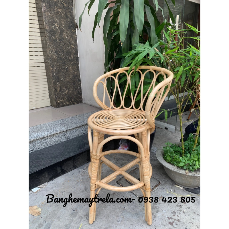 Ghế quầy bar cao mây tự nhiên 548088