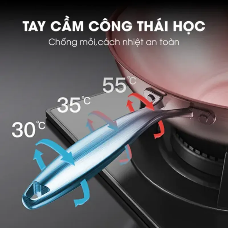 Chảo inox 304 lòng sâu Kalite KWP2501 chống dính chống xước 577456