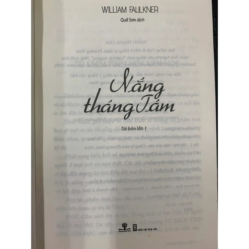 NẮNG THÁNG TÁM - WILLIAM FAULKNER (QUẾ SƠN DỊCH) 1006738