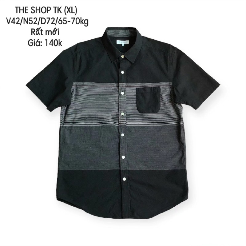 Áo sơ mi Nhật The Shop TK đẹp như mới, phối màu sang trọng, size XL dành cho anh em từ 65-70kg.  9079