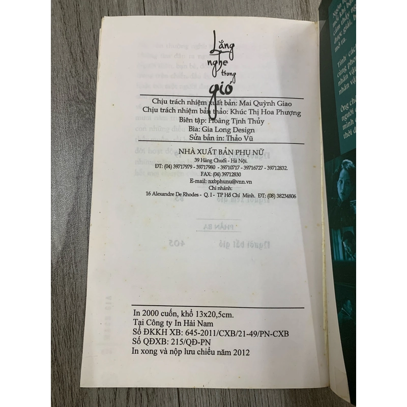 Lắng nghe trong gió - mạch gia. 999 465957