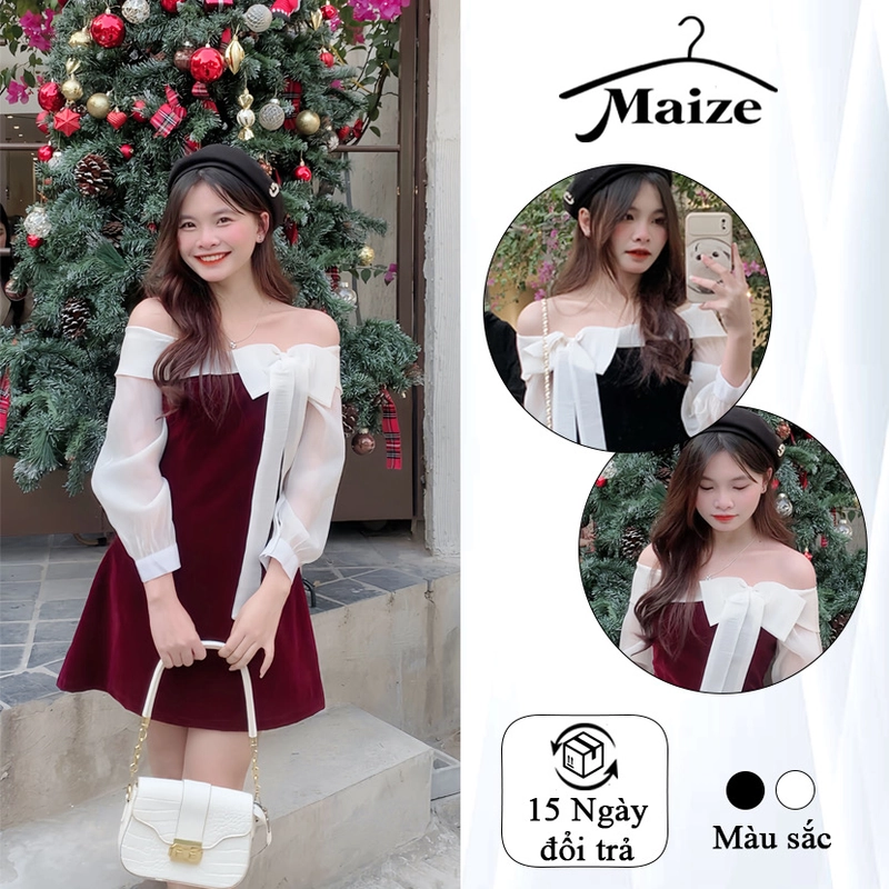 (CÓ ẢNH THẬT) Thanh lý Váy trễ vai tôn dáng size S 505670