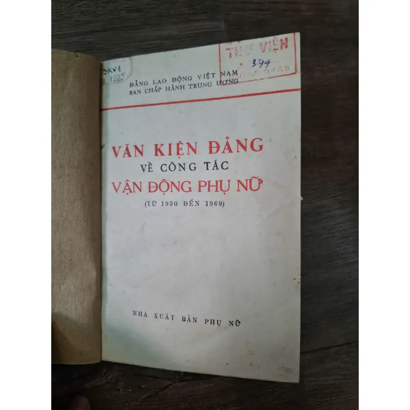 Văn kiện Đảng về công tác vận động phụ nữ (Từ 1930 đến 1969) 718354