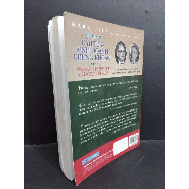 Bí quyết đầu tư và kinh doanh chứng khoán của tỷ phú Warren Buffett & George Soros mới 80% ố tróc bong gáy 2016 HCM0412 Mark Tier KINH TẾ - TÀI CHÍNH - CHỨNG KHOÁN 354336