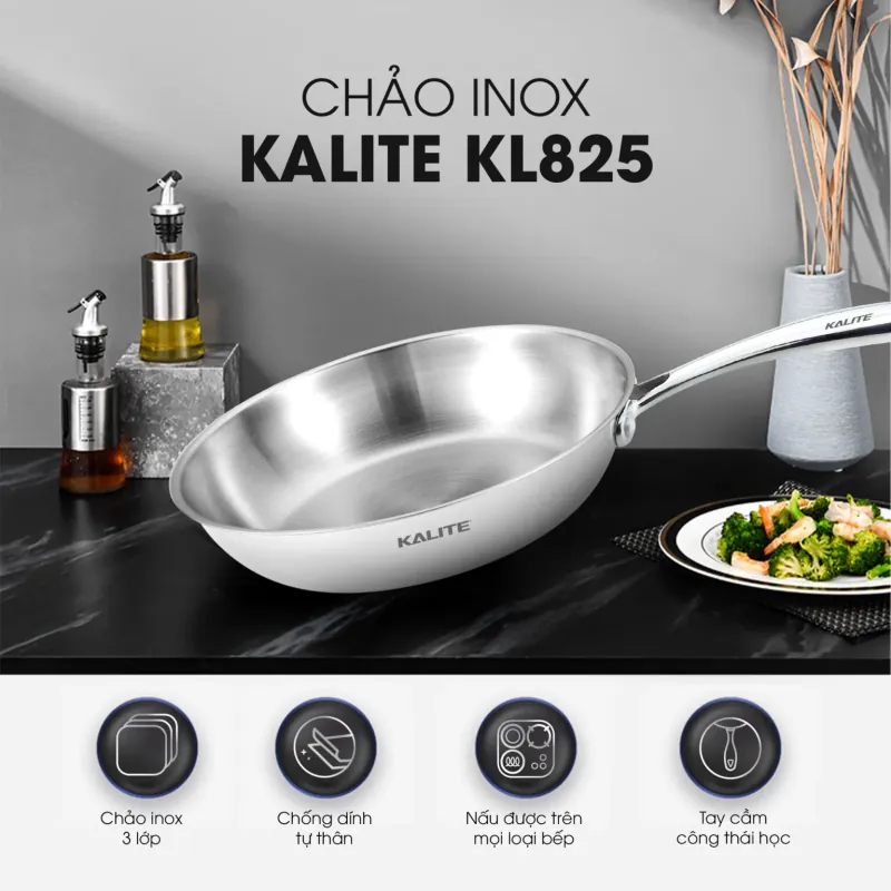 Chảo inox nguyên khối TRIPRO KALITE KL825 701342