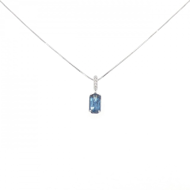 K18WG Blue Topaz Necklace - Hàng hiệu Authentic 861768