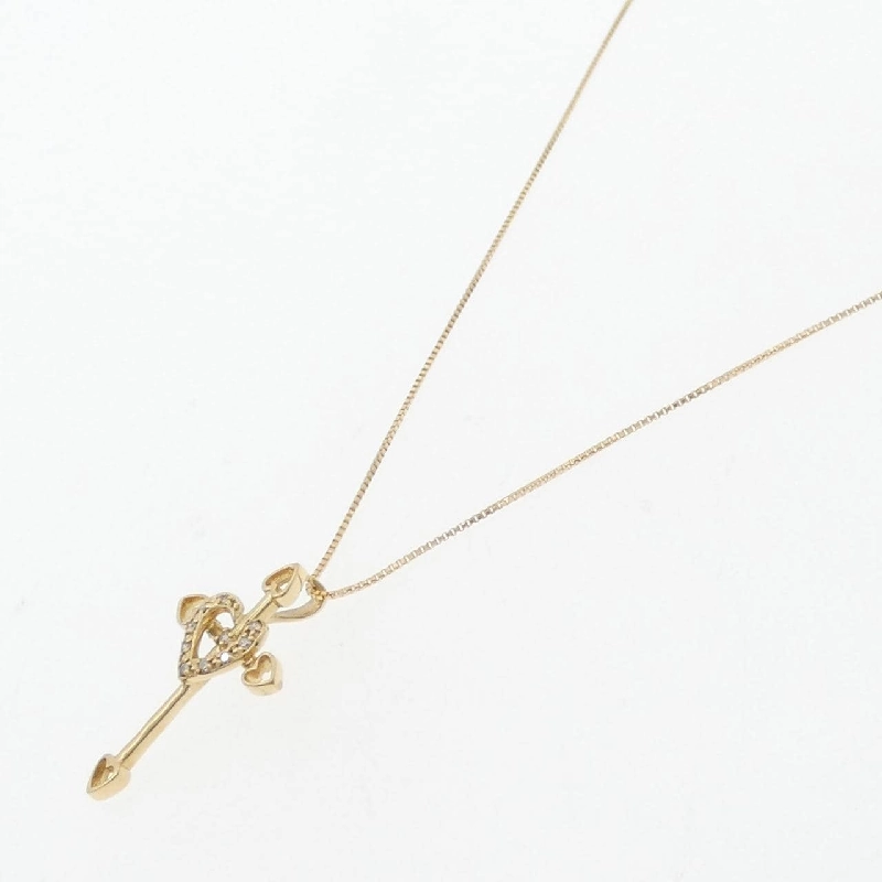 K18YG Đan Chéo × Trái Tim Dây Chuyền Kim Cương 0.05CT - Hàng hiệu Chính hãng 860747