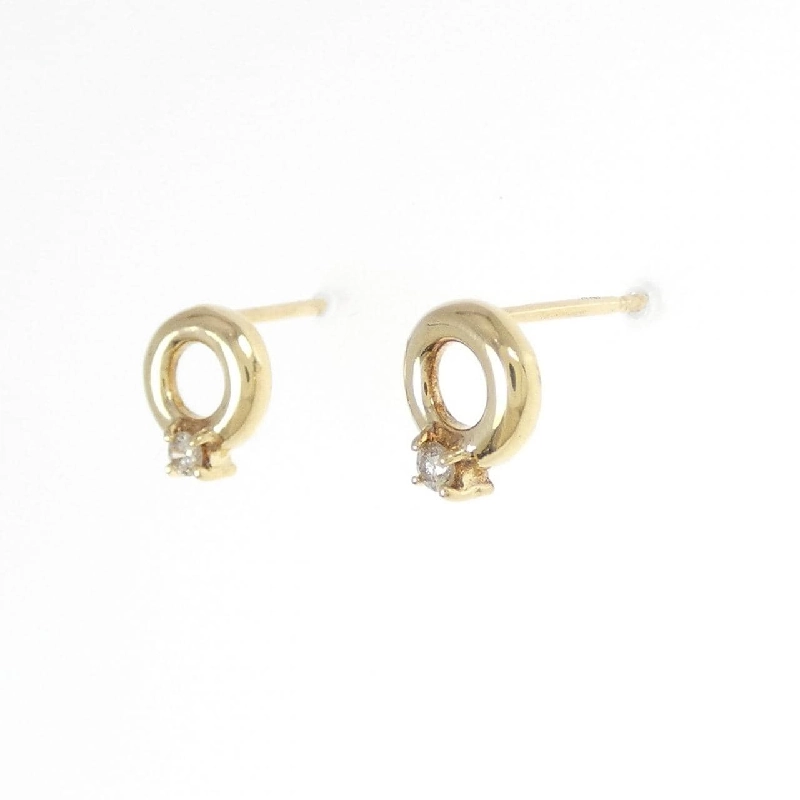 K18YG Bông tai kim cương - Hàng hiệu Authentic 870041