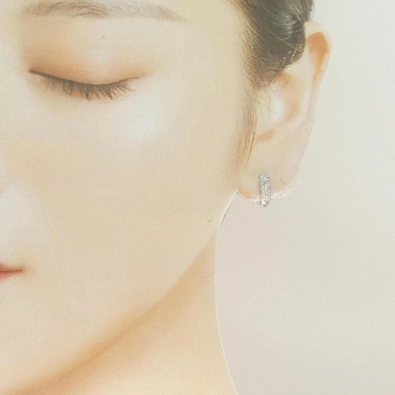 K18WG Pave Diamond Earrings 0.30CT - Hàng hiệu Authentic 864666