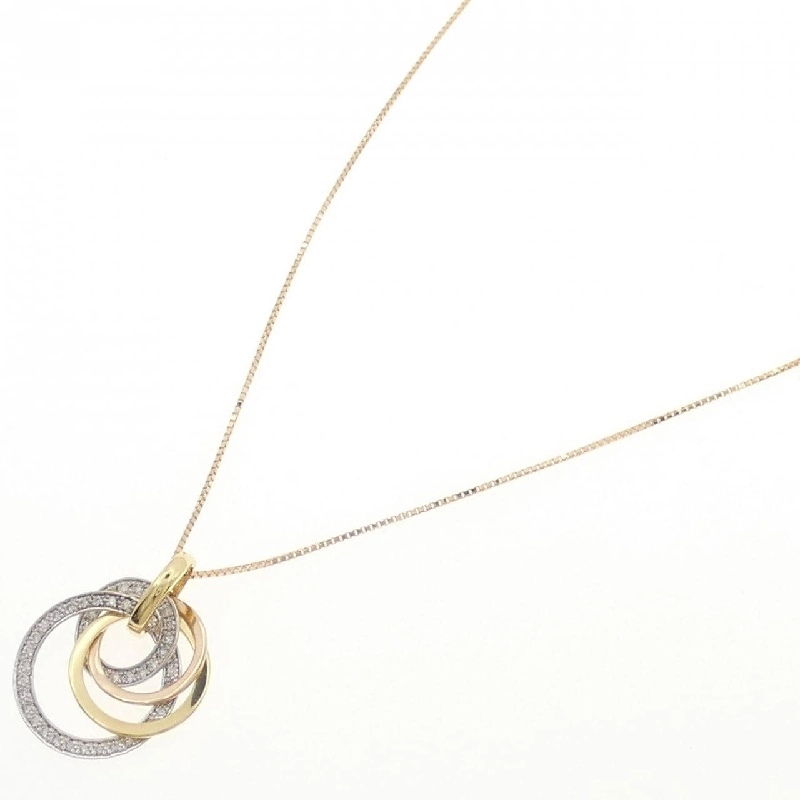 K18YG/PT900/K18PG Dây chuyền kim cương 0.41CT - Hàng hiệu Authentic 862256