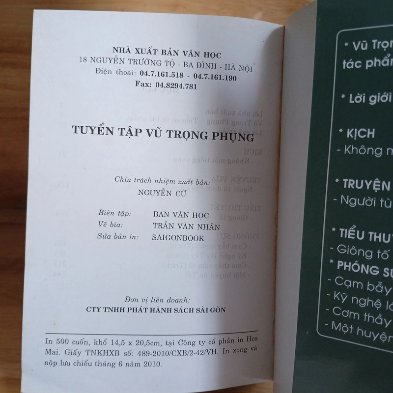 Tuyển Tập Vũ Trọng Phụng (Bộ 2 Tập) - Nguyễn Đăng Mạnh, Trần Hữu Tá 74961