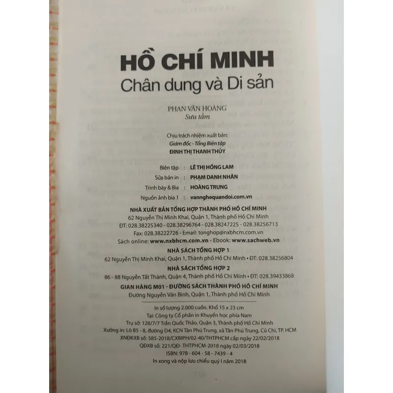 HỒ CHÍ MINH - CHÂN DUNG VÀ DI SẢN • Sách Nhà Nước Đặt Hàng (không có giá bìa) 751377