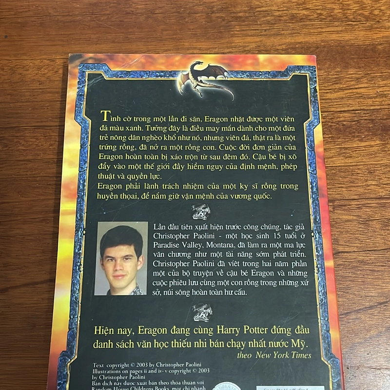 II Tựa sách: ERAGON _ Cậu Bé Cưỡi Rồng (Tập I) - CHRISTOPHER PAOLINI - 2010 497160