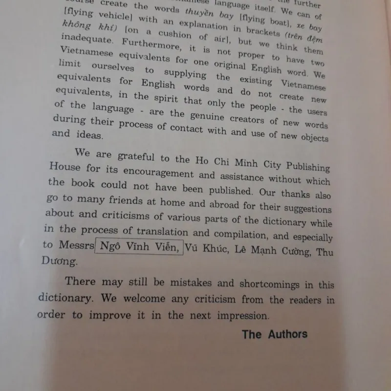 Viện Ngôn ngữ học- Từ điển Anh Việt. Bìa cứng. Bản năm 1999 754755