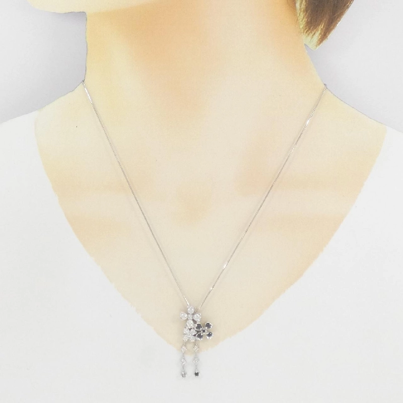 K18WG Hoa Kim Cương Dây Chuyền 1.00CT - Hàng hiệu Chính hãng 866460