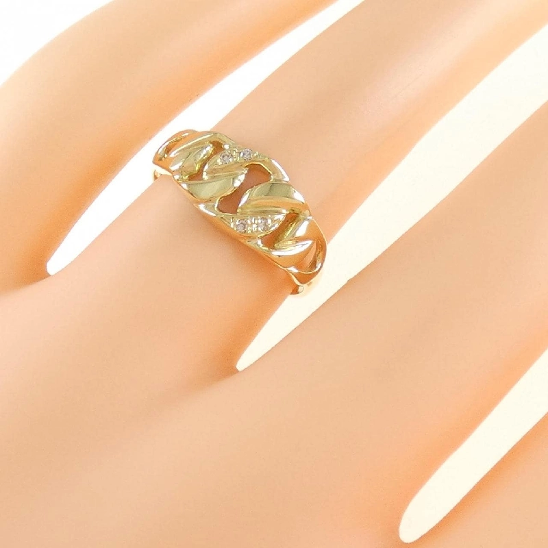 Nhẫn kim cương K18YG 0.02CT 672538