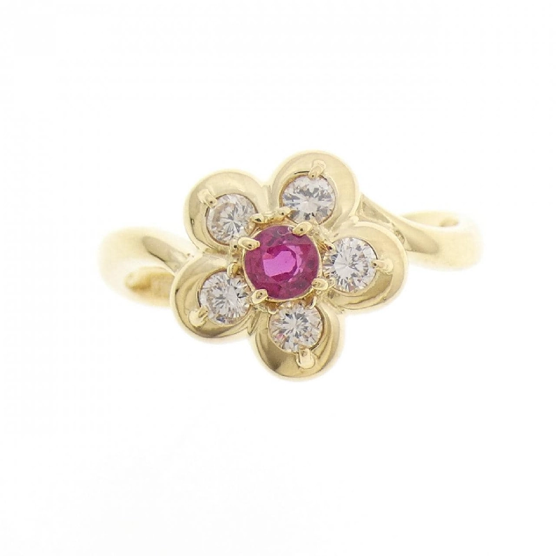 Nhẫn Ruby Hoa K18YG 0.19CT - Hàng hiệu Chính hãng 850270