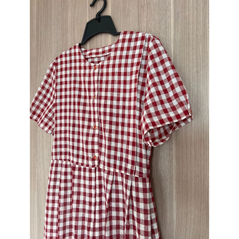 Váy kẻ caro trắng đỏ  494420