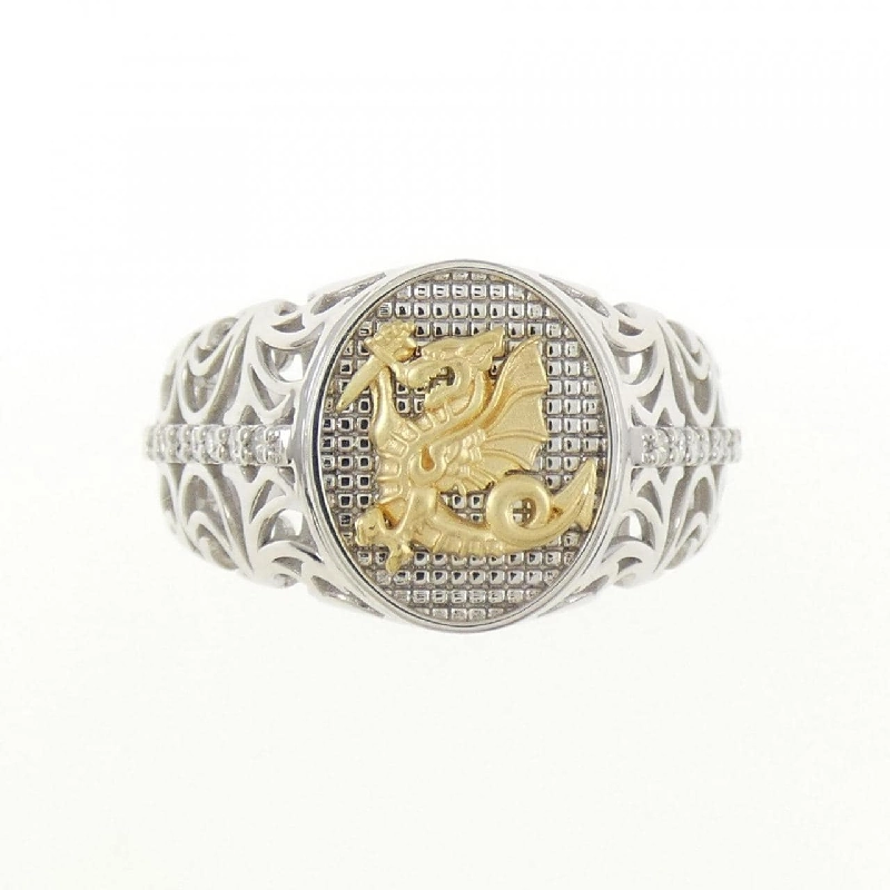 Nhẫn kim cương PT950/K18YG hình rồng 0.126CT 666658