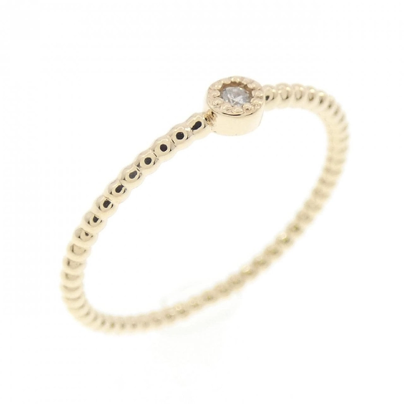 Nhẫn nhẫn ngón út kim cương K10YG 666374