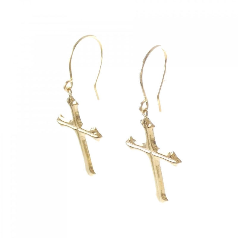 K18YG Bông tai hình chữ thập - Hàng hiệu Chính hãng 868639