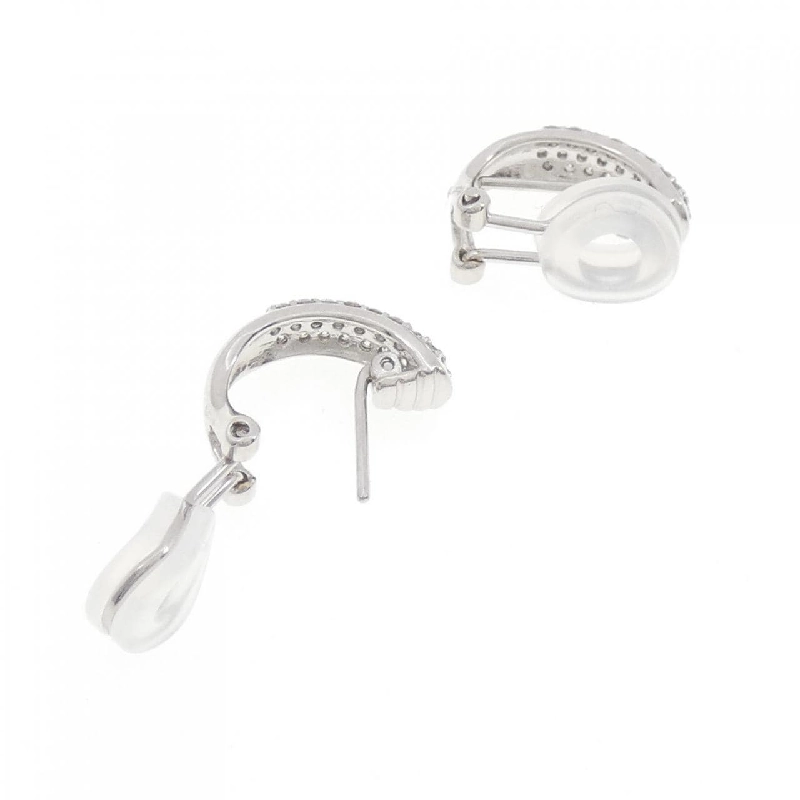 K18WG Bông tai/Khuyên tai Đá quý Pave 0.50CT - Hàng hiệu Chính hãng 868718