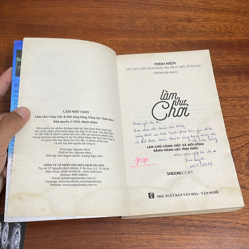 II Tựa sách: Làm Như Chơi - Minh Niệm - 2018 500373