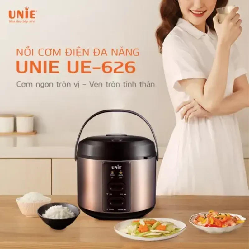 UNIE UE–626 – Nồi cơm điện 1.8L, nấu cơm mềm, tơi đều, thơm ngon! 709583