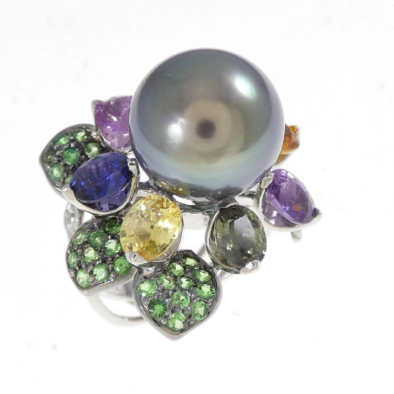 Nhẫn đá màu K18WG/K18BG - Hàng hiệu Authentic 854509