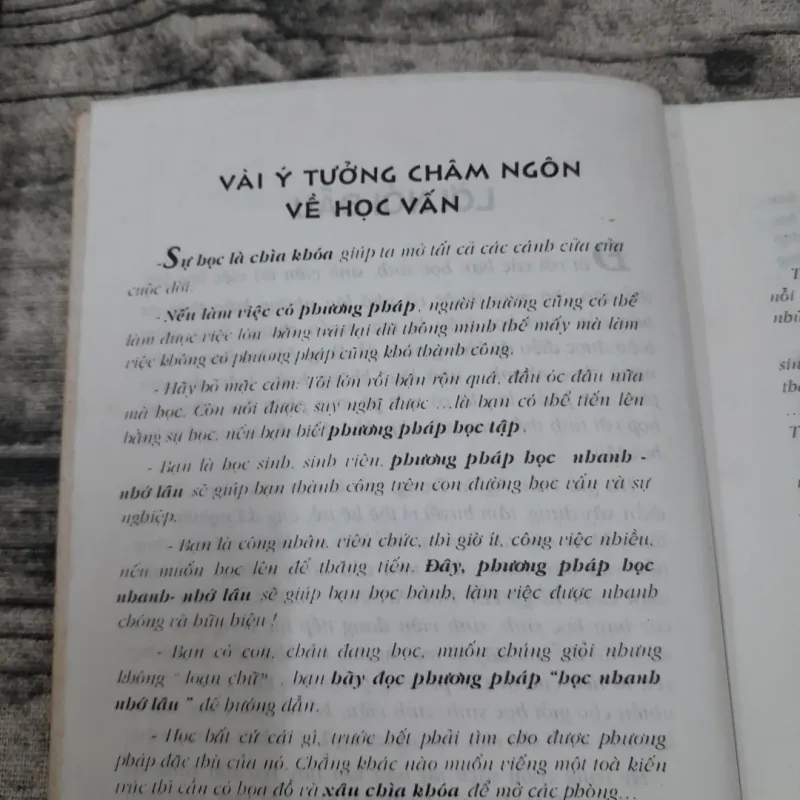 Cẩm nang Học sinh - Sinh viên. Bí quyết học nhanh nhớ lâu. Thầy Trần Nghĩa Trọng. In 1999 762016