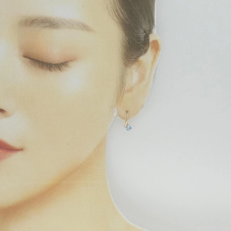 K10PG Blue Topaz Bông Tai - Hàng hiệu Chính hãng 872062