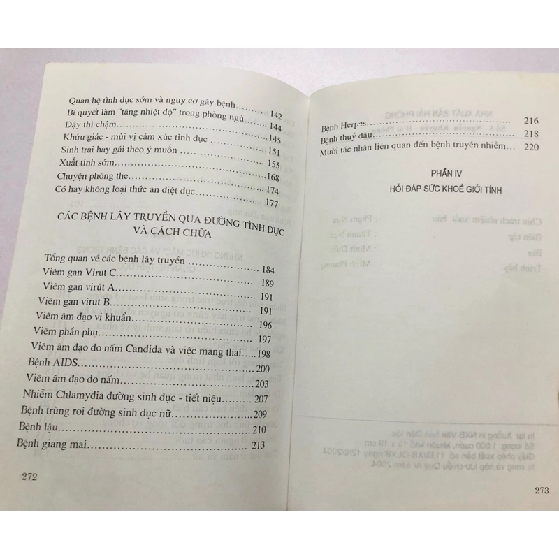 BỆNH VỢ CHỒNG NHỮNG ĐIỀU CẦN BIẾT  - 273 trang, nxb: 2004 356204