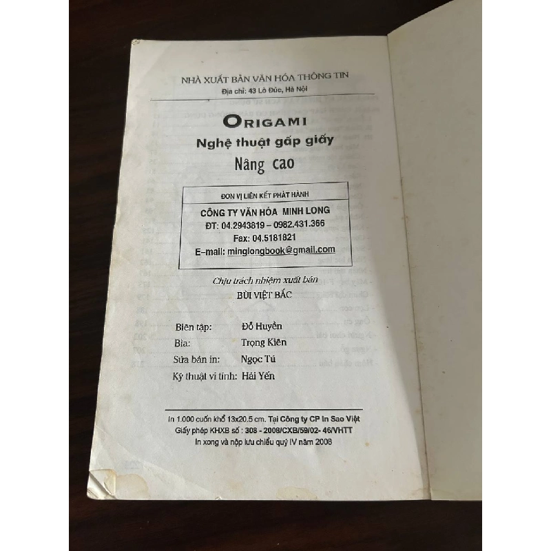 Origami: Nghệ Thuật Gấp Giấy Nâng Cao - None 932858