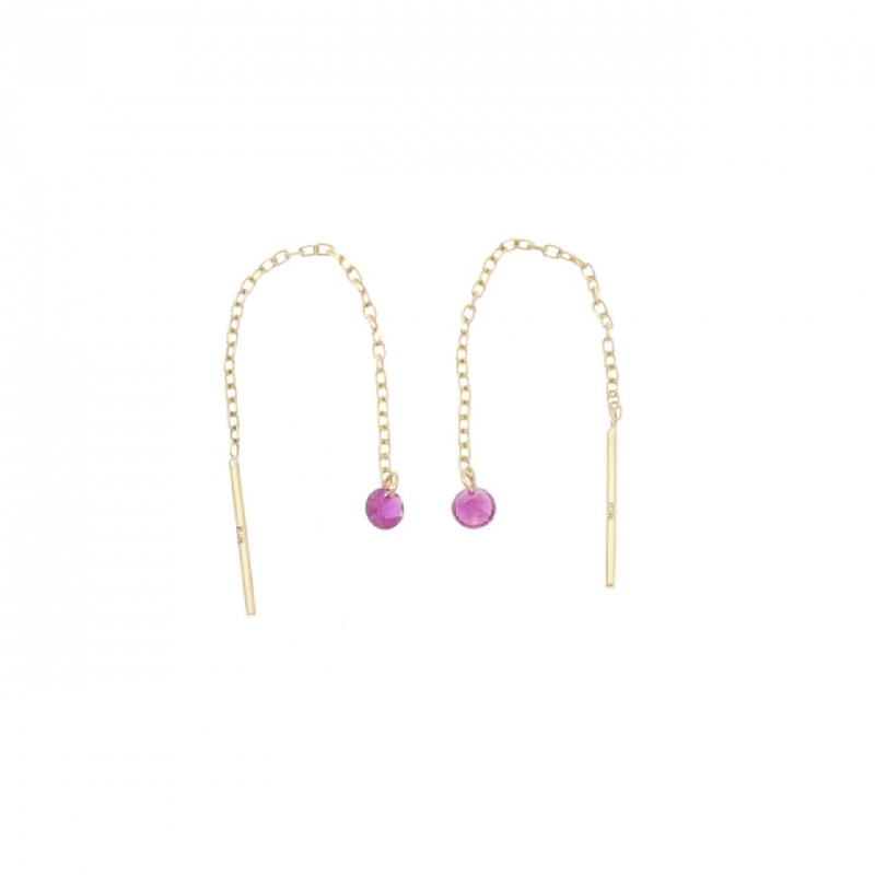 K18YG Bông tai Ruby - Hàng hiệu Chính hãng 869346