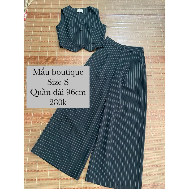Set quần ống rộng áo gile size S 494368