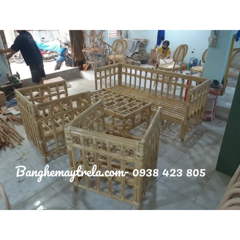 Sofa mây vuông đơn giản 576471