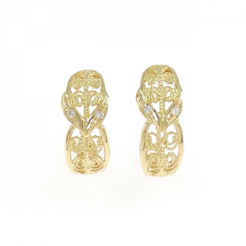 Bông tai kim cương K18YG 0.02CT - Hàng hiệu chính hãng 862225