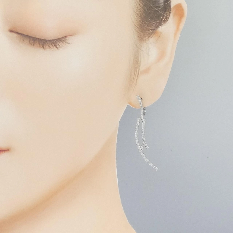 Bông tai kim cương 18KWG - Hàng hiệu Authentic 869362