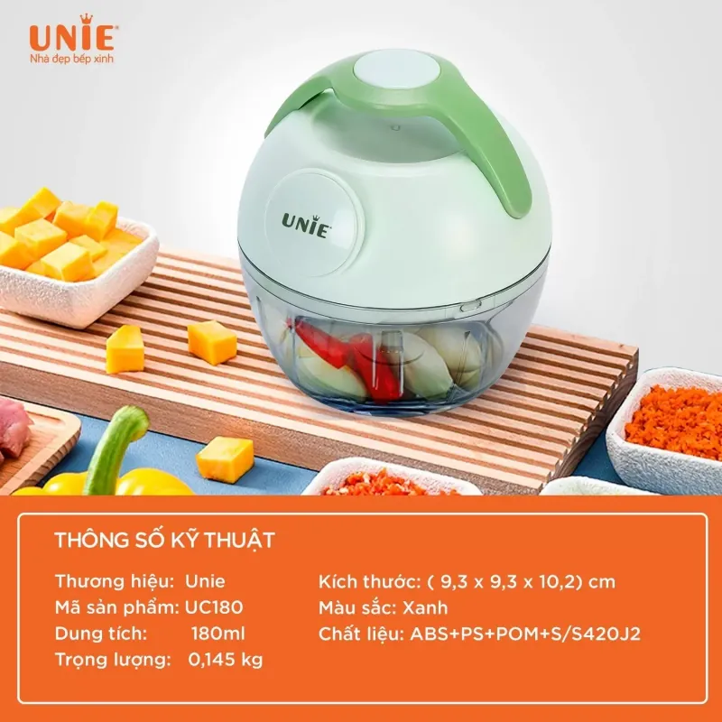 UNIE UC180 – Máy xay hành tỏi ớt mini siêu nhanh, nhỏ gọn tiện lợi 689667