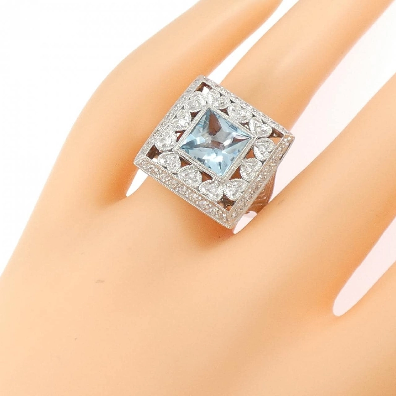 Nhẫn Blue Topaz 750WG - Hàng hiệu Chính hãng 854274